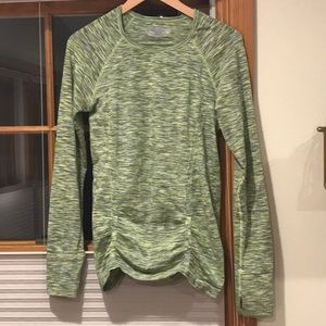 Athleta, size M - Green/Multi Color Activewear L/S Top
